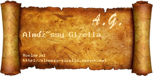 Almássy Gizella névjegykártya