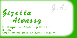 gizella almassy business card